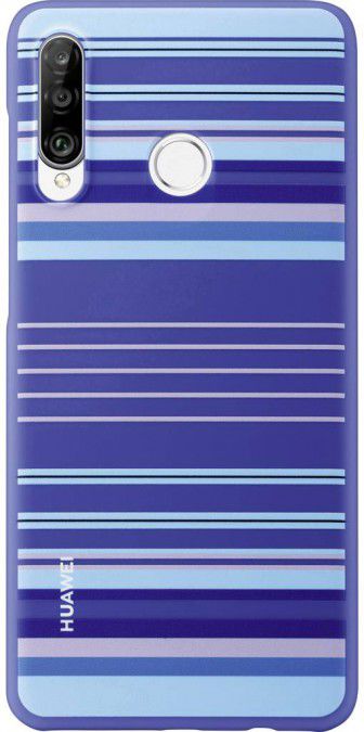 Originele Huawei P30 Lite PC Hoesje Striped Blauw afbeelding 1