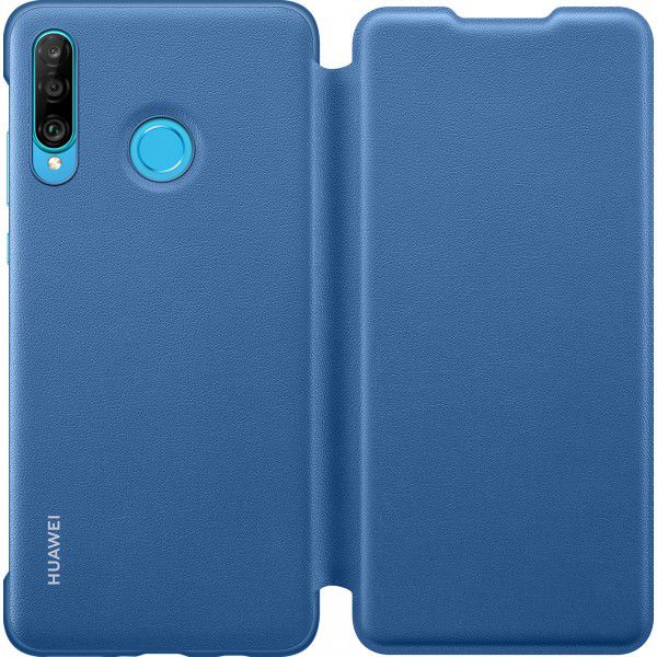 Originele Huawei P30 Lite Wallet Flip Hoesje Blauw afbeelding 4
