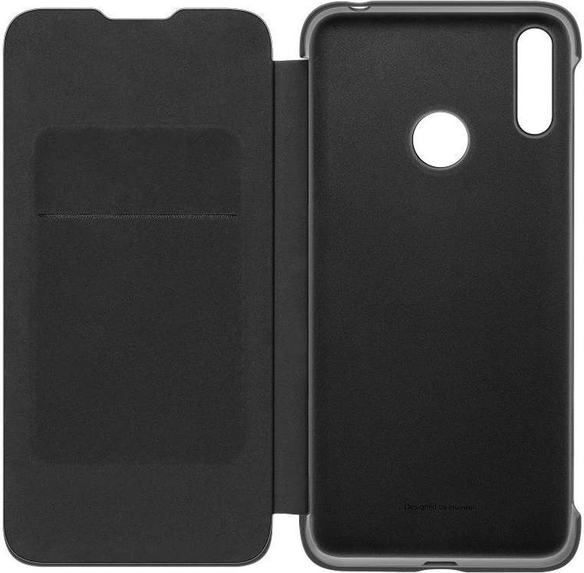 Originele Huawei Y7 (2019) Wallet Flip Hoesje Zwart afbeelding 2