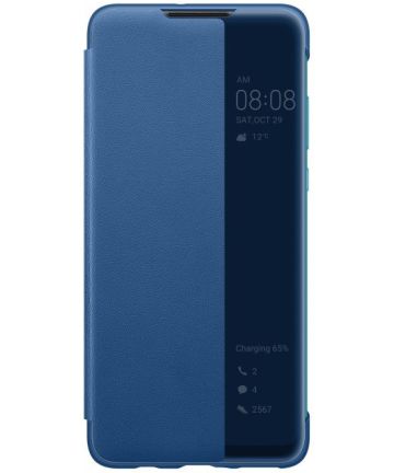 Originele Huawei P30 Lite Smart View Flip Hoesje Blauw Hoesjes