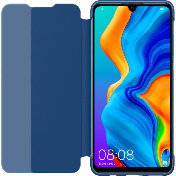 Originele Huawei P30 Lite Smart View Flip Hoesje Blauw afbeelding 2
