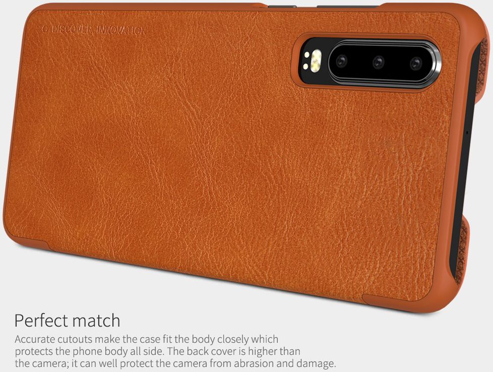 NILLKIN Qin Series Flip Hoesje Huawei P30 Bruin afbeelding 7