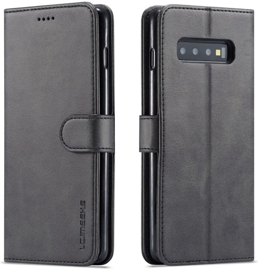 Samsung Galaxy S10 Retro Book Case Portemonnee Hoesje Zwart afbeelding 2