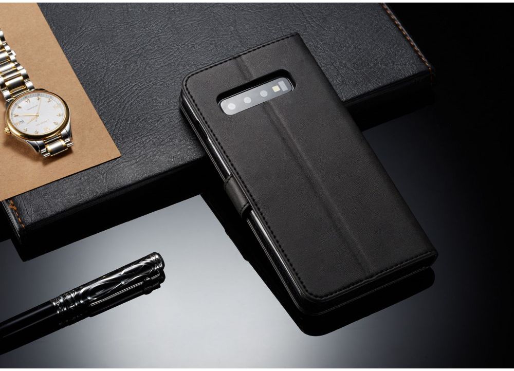 Samsung Galaxy S10 Retro Book Case Portemonnee Hoesje Zwart afbeelding 6