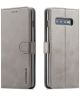 Samsung Galaxy S10 Retro Book Case Portemonnee Hoesje Grijs