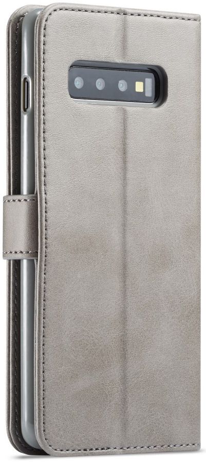 Samsung Galaxy S10 Retro Book Case Portemonnee Hoesje Grijs afbeelding 1