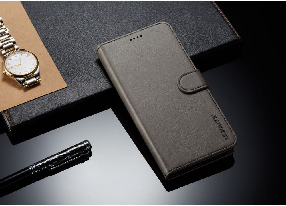 Samsung Galaxy S10 Retro Book Case Portemonnee Hoesje Grijs afbeelding 5