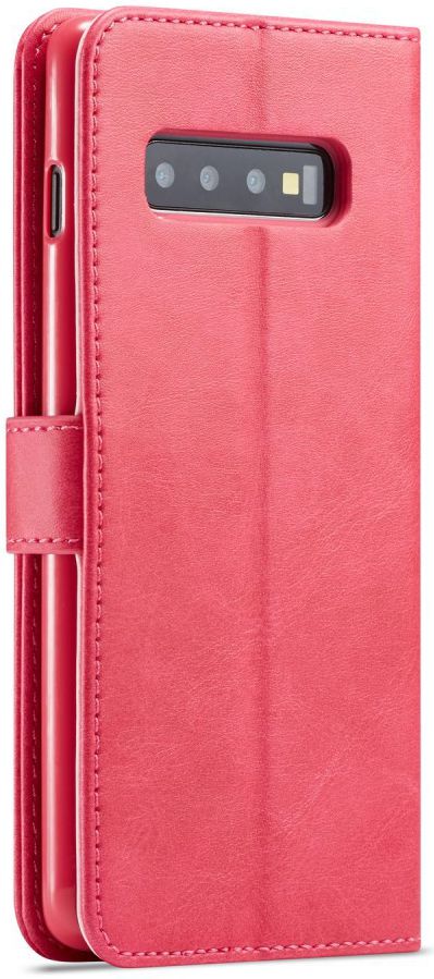 Samsung Galaxy S10 Retro Book Case Portemonnee Hoesje Rood afbeelding 1