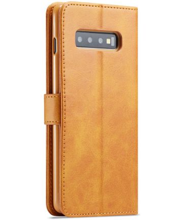 Samsung Galaxy S10 Retro Book Case Portemonnee Hoesje Bruin Hoesjes