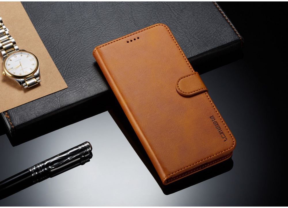 Samsung Galaxy S10 Retro Book Case Portemonnee Hoesje Bruin afbeelding 6