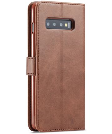Samsung Galaxy S10 Retro Book Case Portemonnee Hoesje Coffee Hoesjes