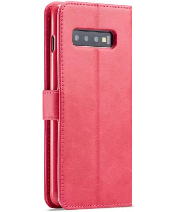 Samsung Galaxy S10 Plus Stand Portemonnee Bookcase Hoesje Rood Hoesjes