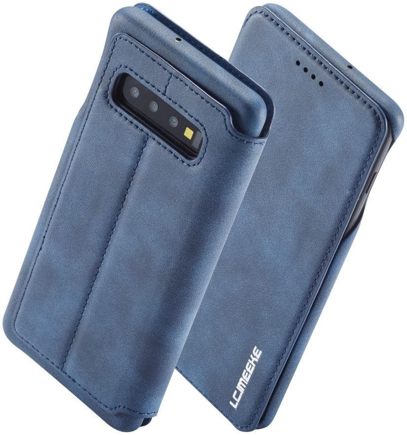 Samsung Galaxy S10 Plus Book Case Portemonnee Hoesje Blauw afbeelding 2