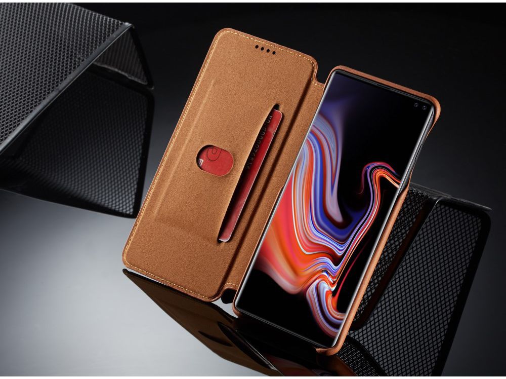 Samsung Galaxy S10 Plus Book Case Portemonnee Hoesje Bruin afbeelding 12