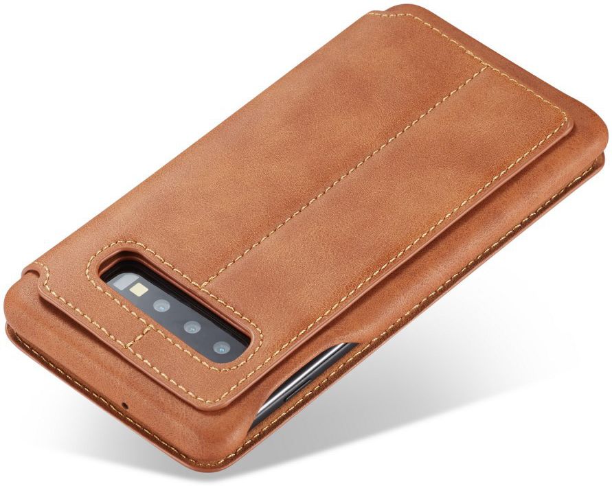 Samsung Galaxy S10 Plus Book Case Portemonnee Hoesje Bruin afbeelding 8
