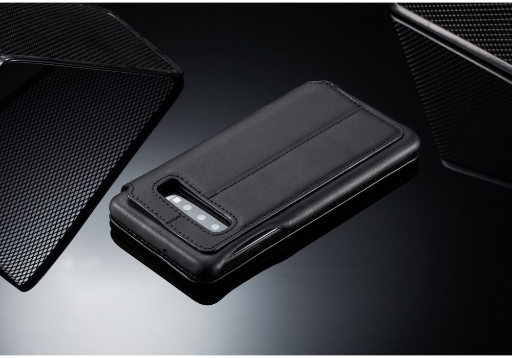 Samsung Galaxy S10 Retro Portemonnee Flip Bookcase Hoesje Zwart afbeelding 13