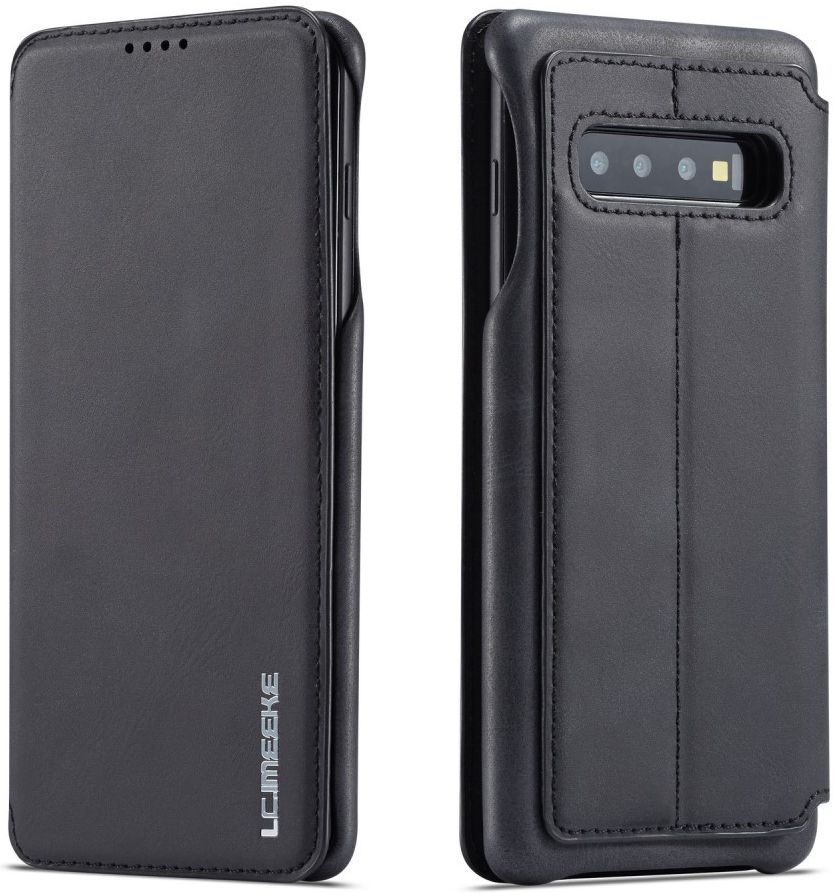 Samsung Galaxy S10 Retro Portemonnee Flip Bookcase Hoesje Zwart afbeelding 3