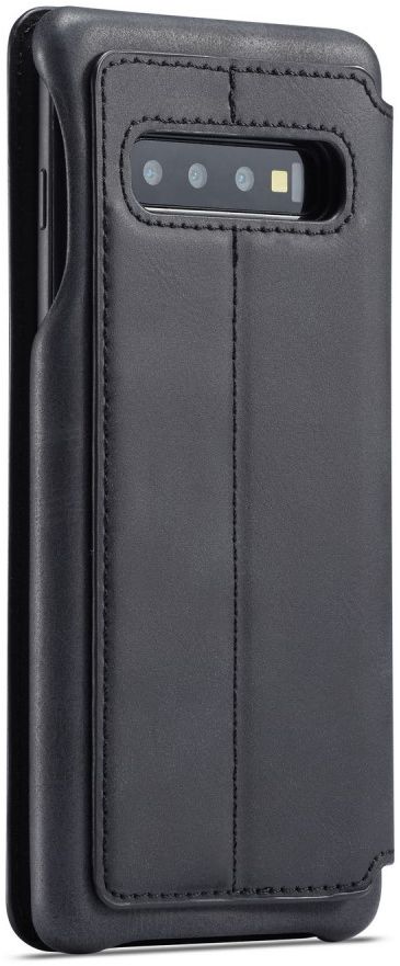 Samsung Galaxy S10 Retro Portemonnee Flip Bookcase Hoesje Zwart afbeelding 4