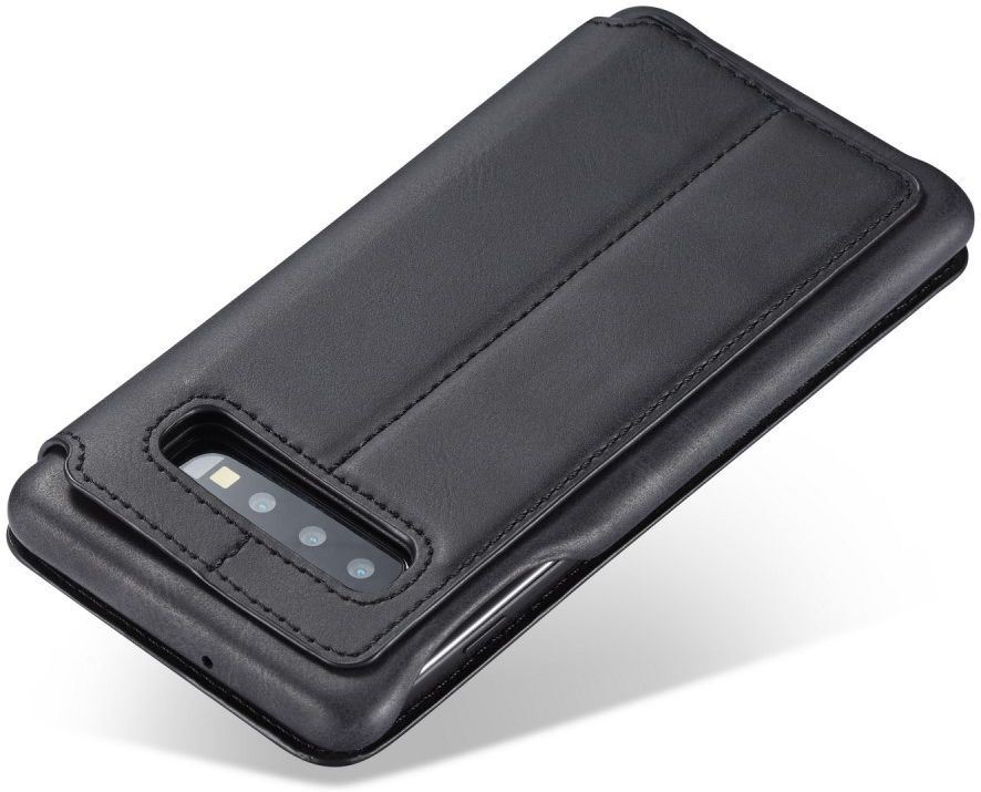 Samsung Galaxy S10 Retro Portemonnee Flip Bookcase Hoesje Zwart afbeelding 7
