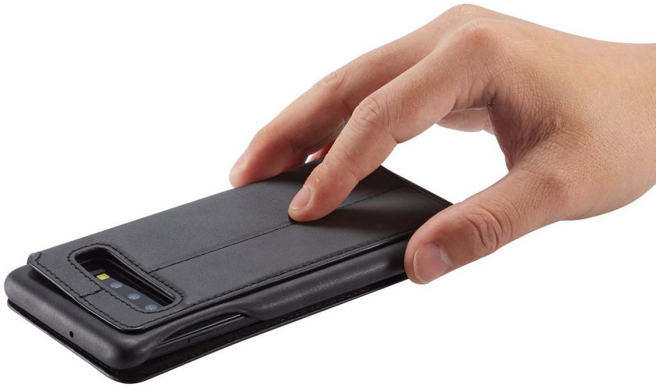 Samsung Galaxy S10 Retro Portemonnee Flip Bookcase Hoesje Zwart afbeelding 9