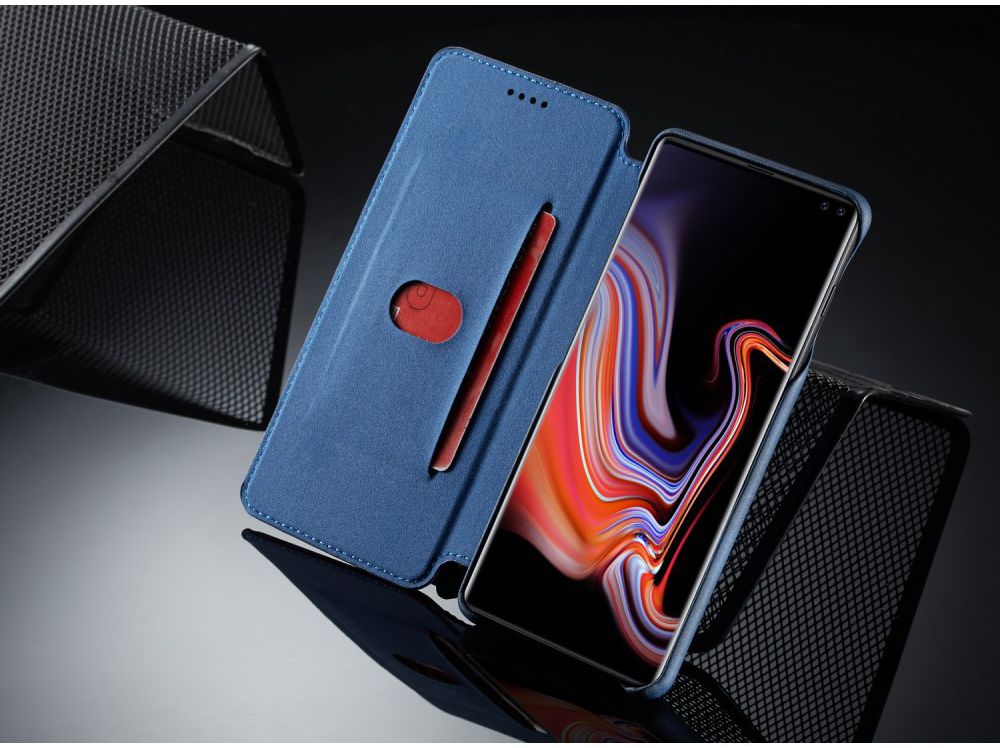 Samsung Galaxy S10 Retro Portemonnee Flip Bookcase Hoesje Blauw afbeelding 13