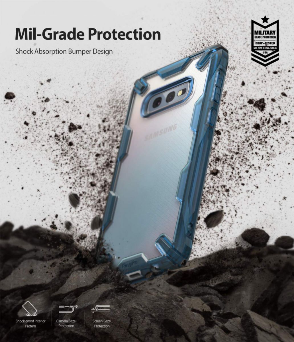 Ringke Fusion X Samsung Galaxy S10E Hoesje Blauw afbeelding 4
