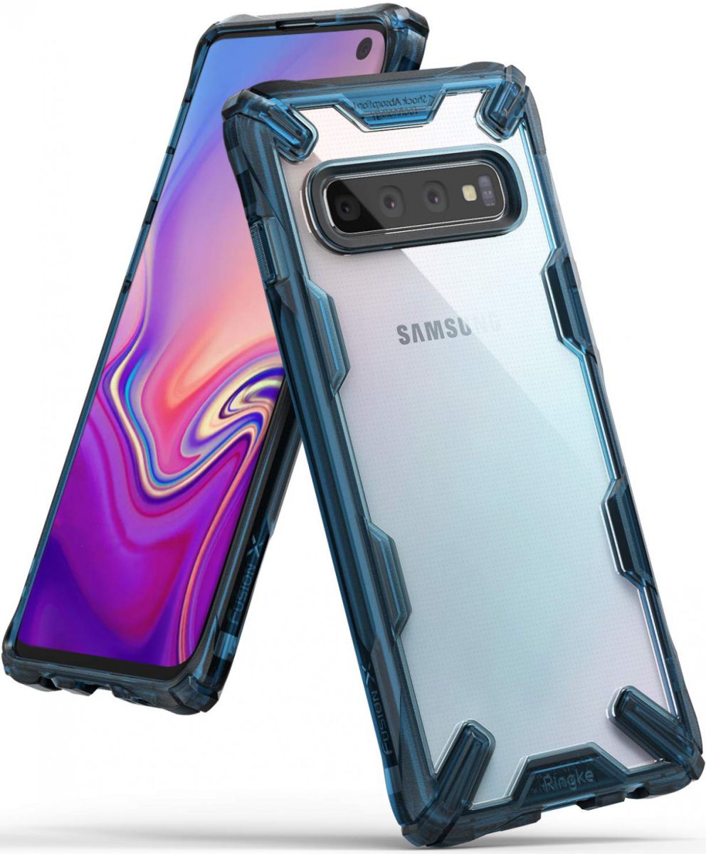 Ringke Fusion X Samsung Galaxy S10 Hoesje Blauw afbeelding 1