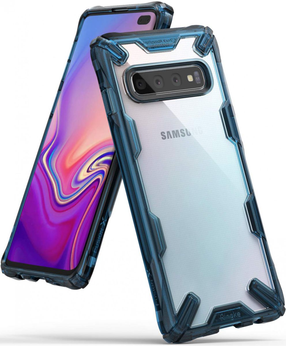 Ringke Fusion X Samsung Galaxy S10 Plus Hoesje Blauw afbeelding 1