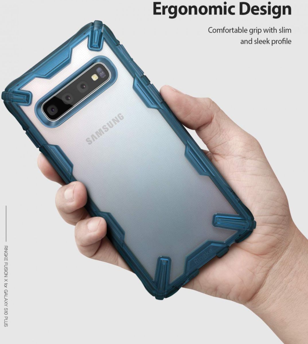 Ringke Fusion X Samsung Galaxy S10 Plus Hoesje Blauw afbeelding 6