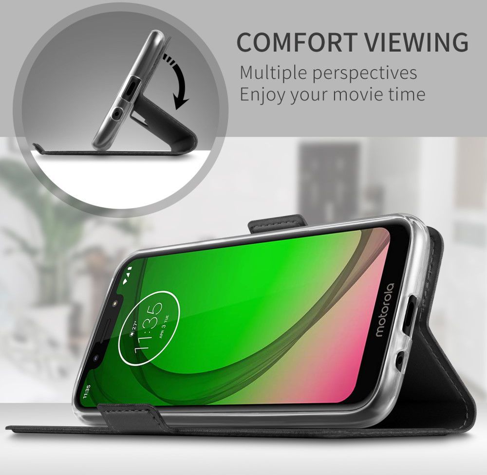 Motorola Moto G7 Play Kaarthouder Hoesje Zwart afbeelding 8