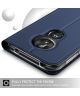 Motorola Moto G7 Play Kaarthouder Hoesje Blauw