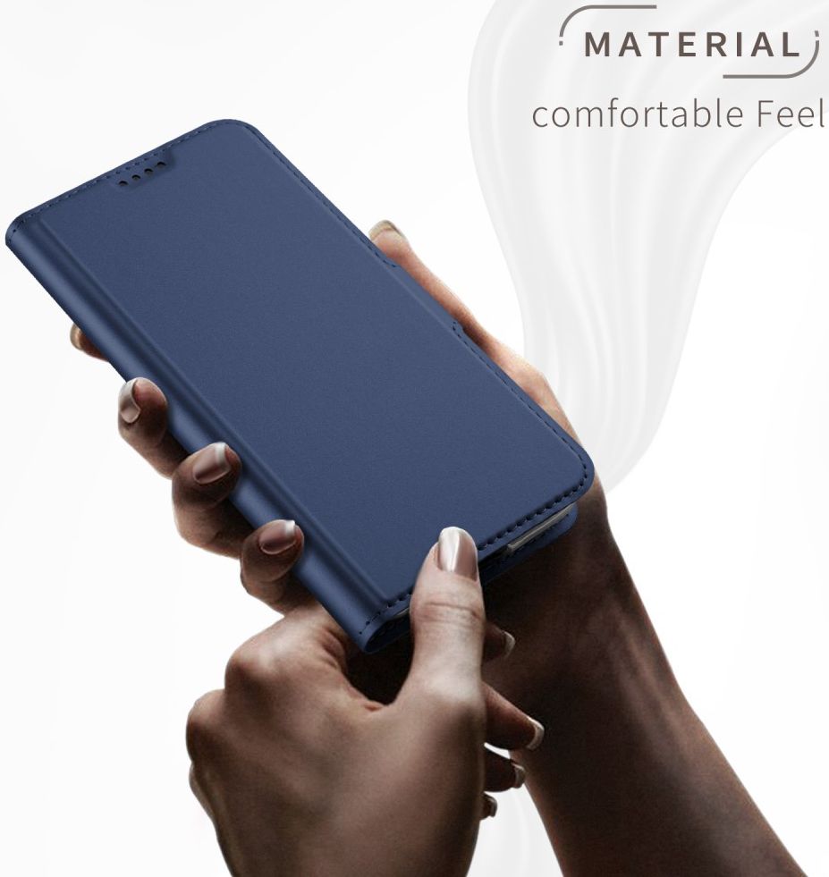 Motorola Moto G7 Play Kaarthouder Hoesje Blauw afbeelding 3
