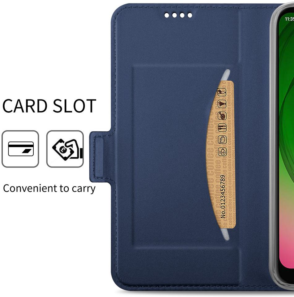 Motorola Moto G7 Play Kaarthouder Hoesje Blauw afbeelding 7