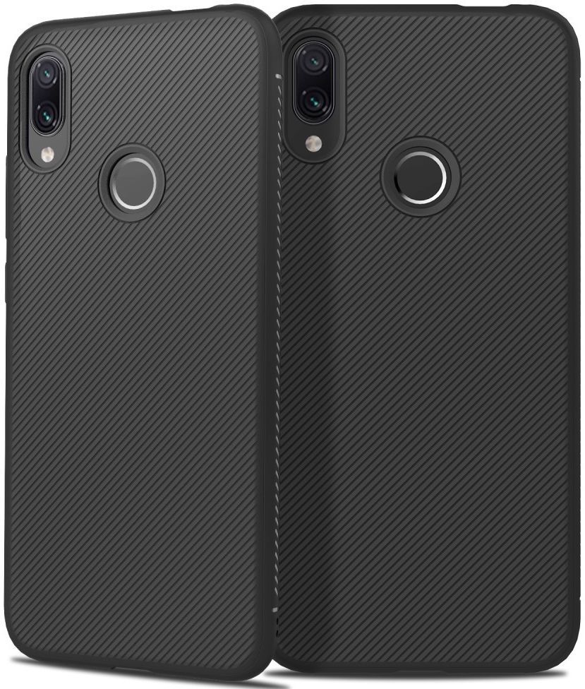 Redmi Note 7 Twill Slim Texture Back Cover Zwart afbeelding 11