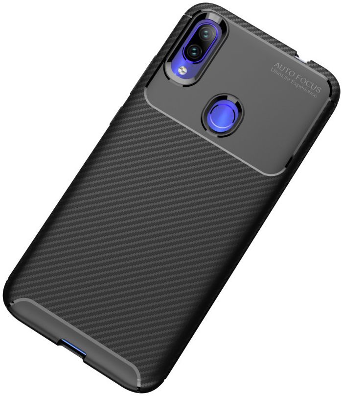 Redmi Note 7 Siliconen Carbon Hoesje Zwart afbeelding 8