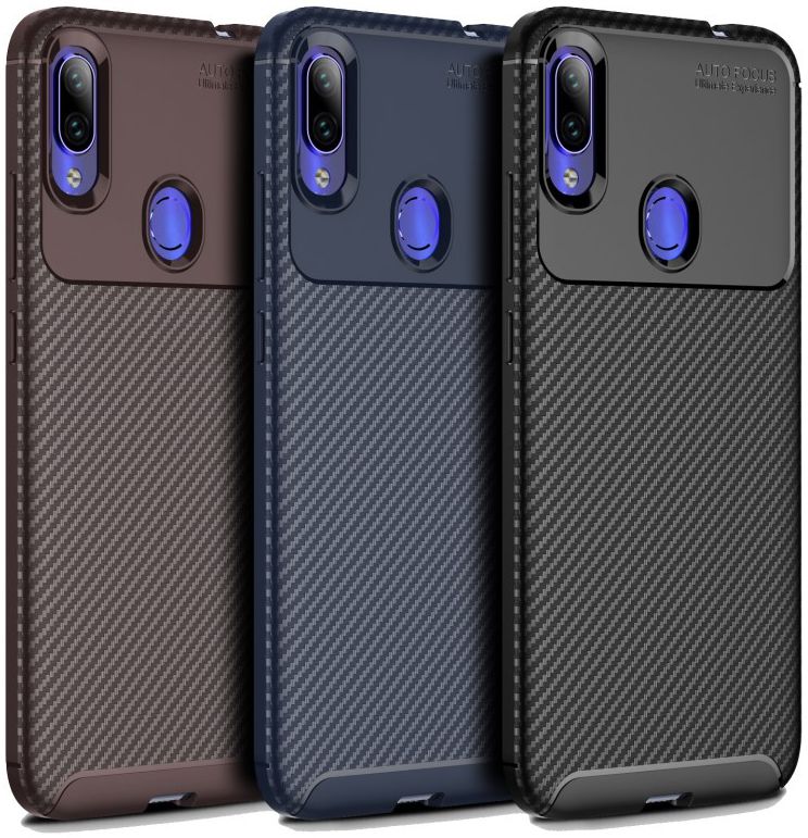 Redmi Note 7 Siliconen Carbon Hoesje Zwart afbeelding 10