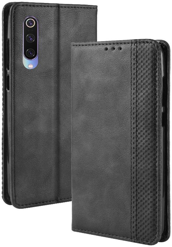 Xiaomi Mi 9  Vintage Portemonnee Hoesje Zwart afbeelding 3