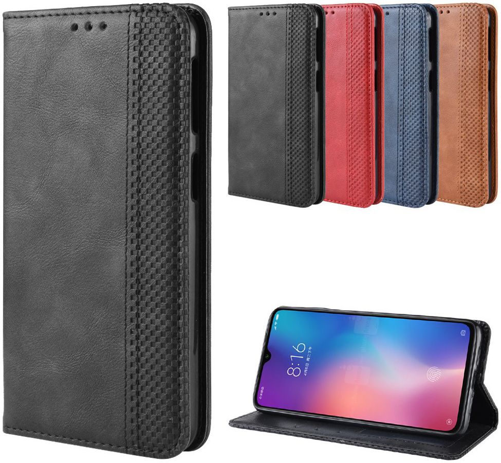 Xiaomi Mi 9  Vintage Portemonnee Hoesje Zwart afbeelding 5