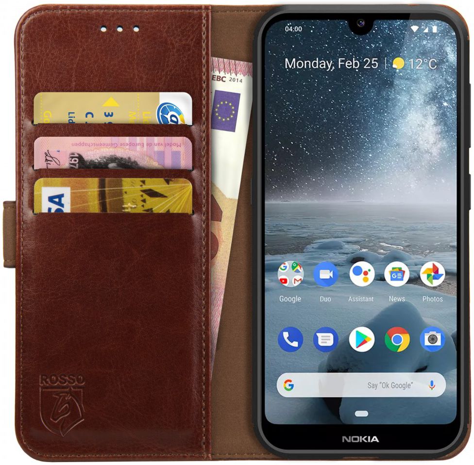 Rosso Element Nokia 4.2 Hoesje Book Cover Bruin afbeelding 1