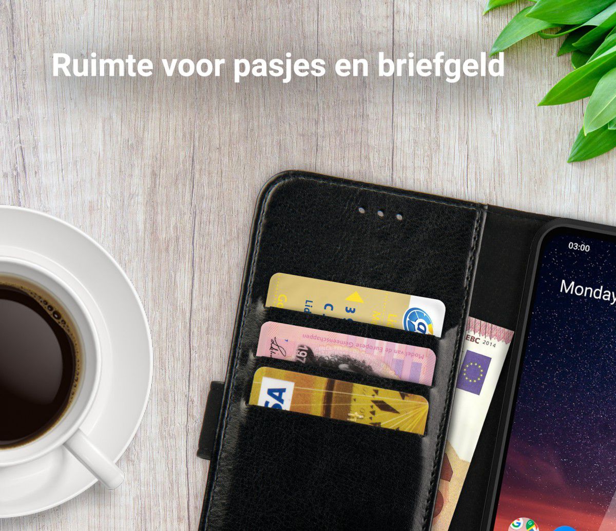 Rosso Element Nokia 3.2 Hoesje Book Cover Zwart afbeelding 8