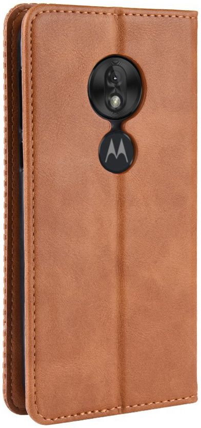 Motorola Moto G7 Play Vintage Portemonnee Hoesje Bruin afbeelding 7