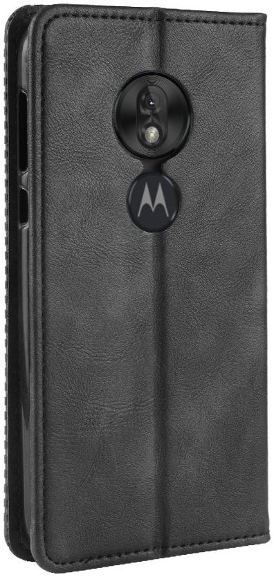 Motorola Moto G7 Play Vintage Portemonnee Hoesje Zwart afbeelding 8