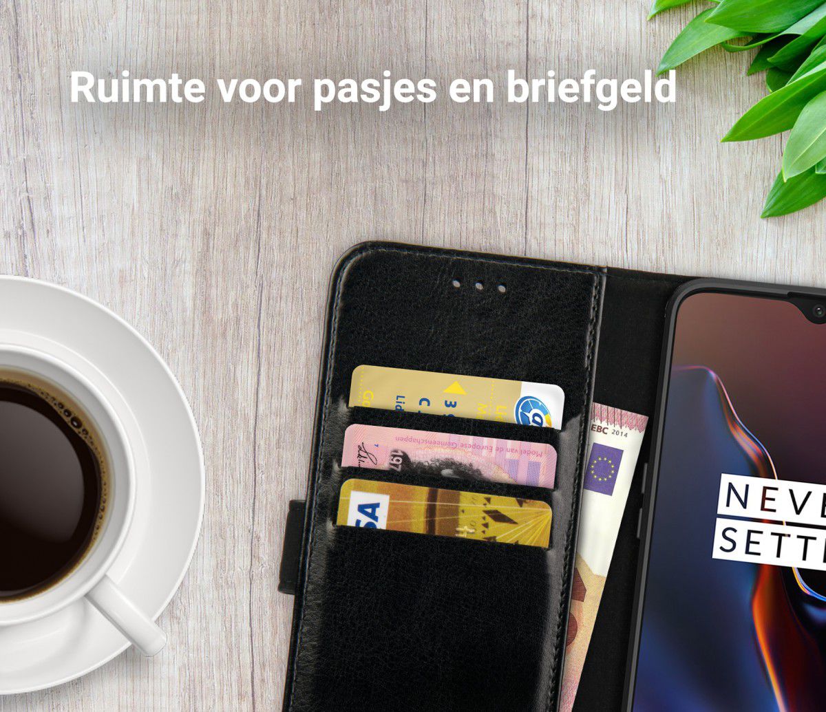 Rosso Element OnePlus 7 Hoesje Book Cover Zwart afbeelding 9
