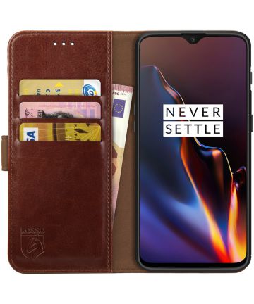 Rosso Element OnePlus 7 Hoesje Book Cover Bruin Hoesjes