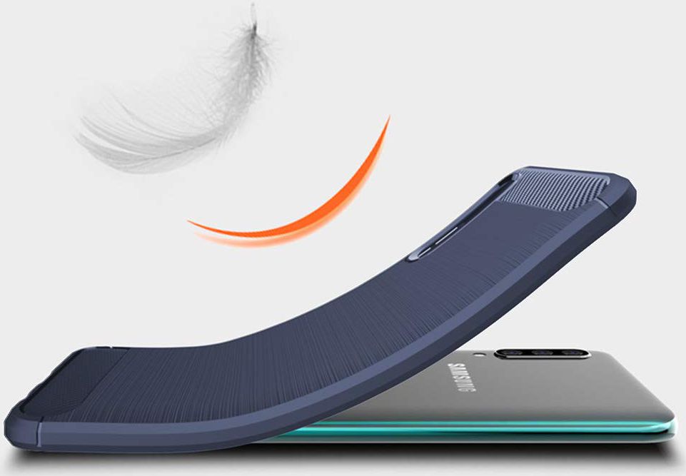 Samsung Galaxy A70 Geborsteld TPU Hoesje Blauw afbeelding 5