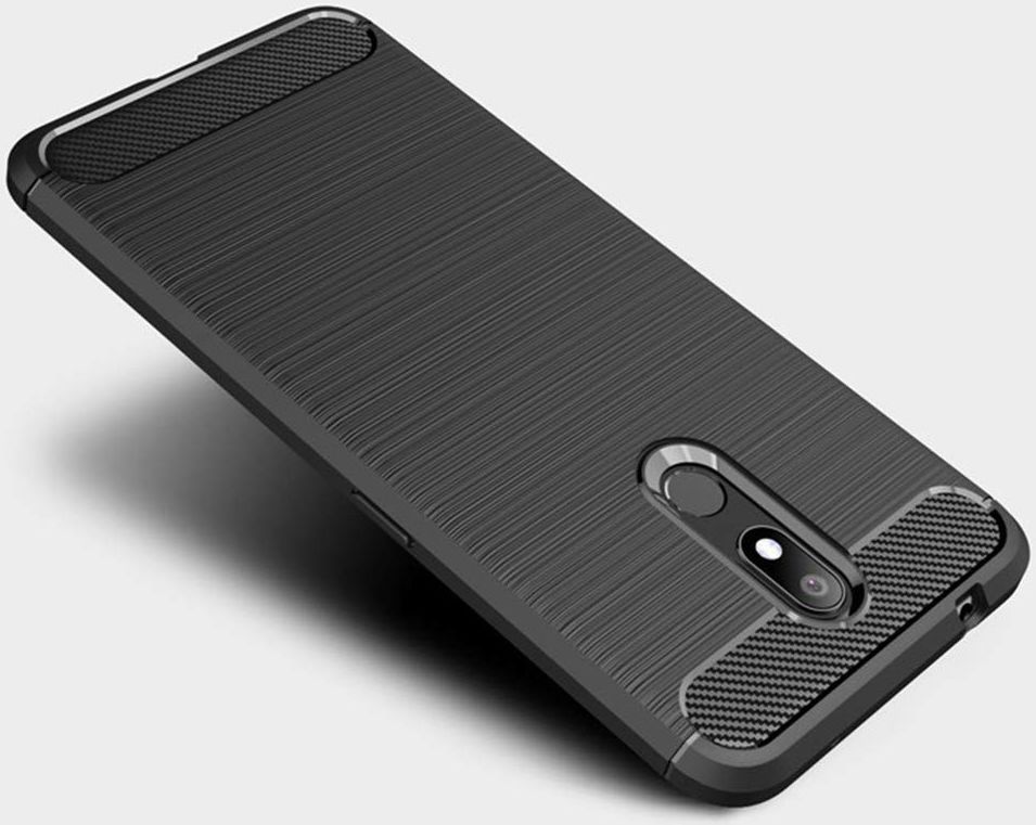 Nokia 3.2 Geborsteld TPU Hoesje Zwart afbeelding 5