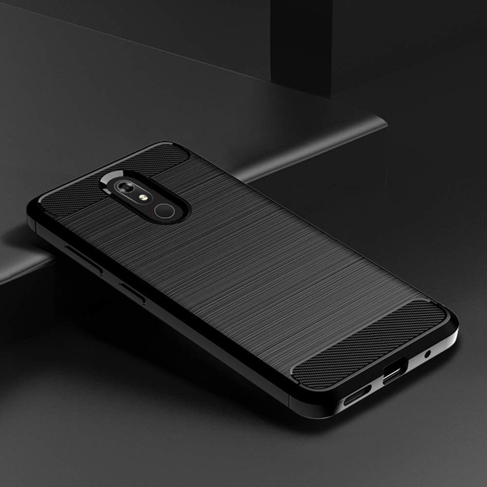 Nokia 3.2 Geborsteld TPU Hoesje Zwart afbeelding 6