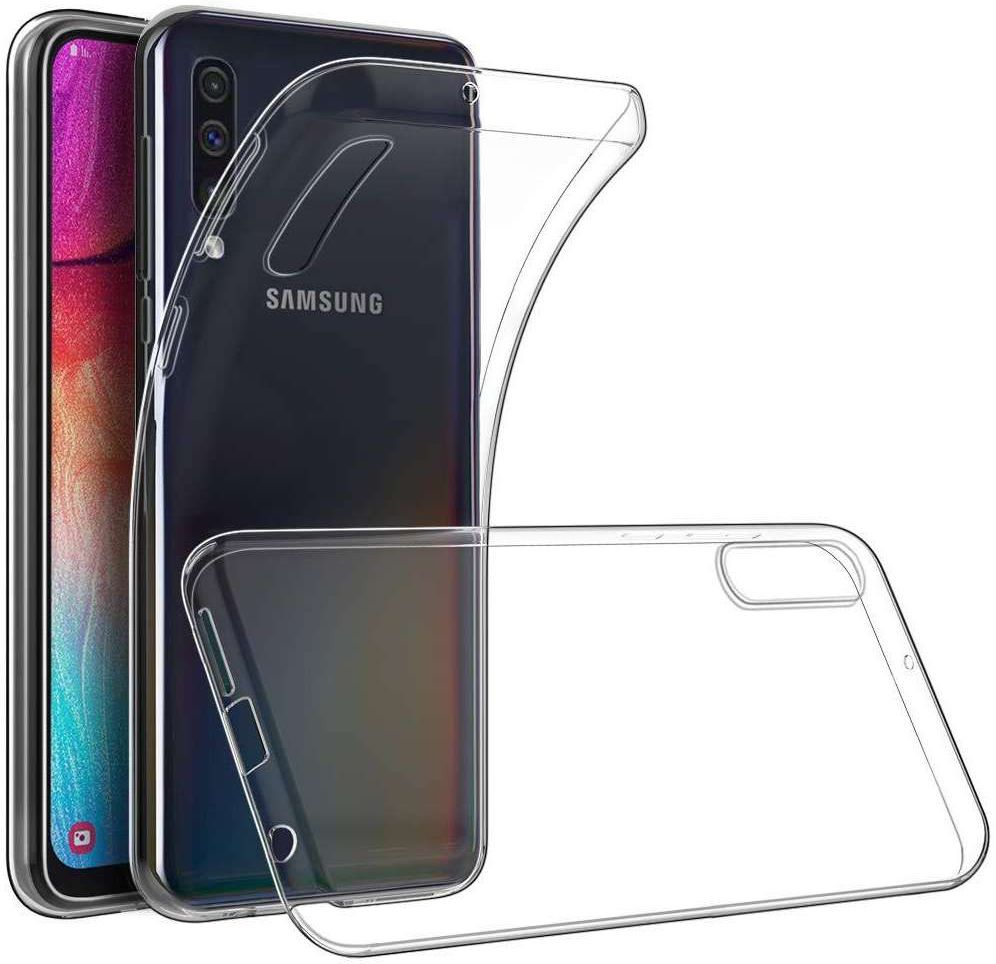 Samsung Galaxy A70 Hoesje Dun TPU Transparant afbeelding 2