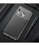 Samsung Galaxy A20E Siliconen Carbon Hoesje Zwart
