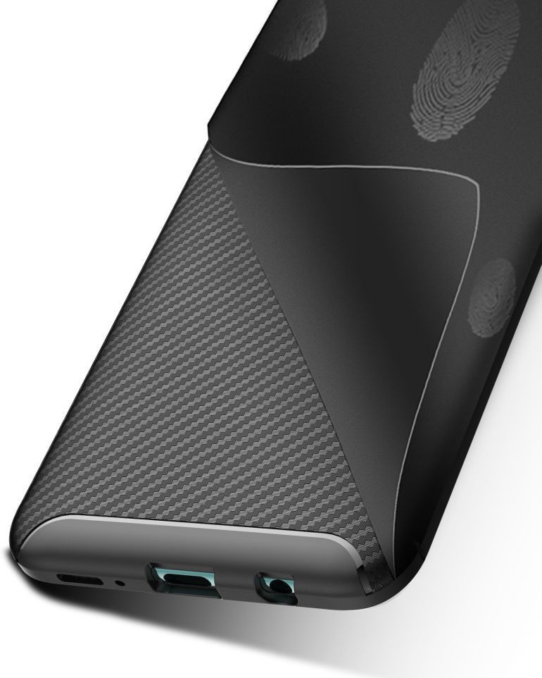 Samsung Galaxy A70 Siliconen Carbon Hoesje Zwart afbeelding 15